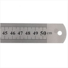 전문가용 50cm 스틸 쇠자 제도 철자 직각 눈금 다용도