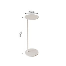 티테이블 사이드 테이블 미니 인테리어 (20x20x60cm) 소파옆 간이 블랙, X. 흰색 편측 구멍 높음