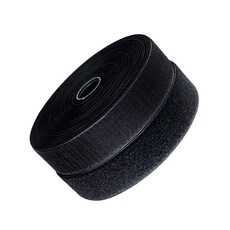 로모주 벨크로 테이프 암수세트 2cm x 10m 찍찍이, 1개, 블랙