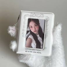 아이돌 포토카드 보관함 영화 포토카드 보관함 인스탁스 미니 포토앨, 1매, 제2면 크림 화이트 카드 앨범[내지 20장 포함]