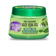 Boroplus Aloe Vera Gel With Green Tea 100% Organic For Skin & Hair Rich In Vitamin E And Antiseptic, 1개, 200ml