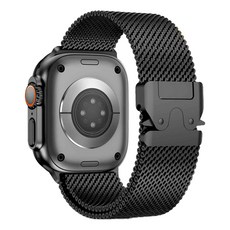 TF7 애플워치 체인매쉬 메탈 버클 스트랩 TF7AW73 42 / 44 / 45 / 46 / 49mm, 블랙, [42/44/45/46/49], Black, 1개