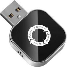 Apple CarPlay Android Auto AirPlay MirrorLink를 지원하는 4 in 1 무선 어댑터 2026년형 업그레이드 버전 화면 미러링 미니 USB Ty, Silver