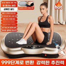 플렉스몰 덜덜이 전동 운동기구 가정용 전신 바디슬리머 진동 다이어트 홈트 유산소 실내운동, D. 옥스 06 신형 고 땀 연소 버전 샴페인 골드 -