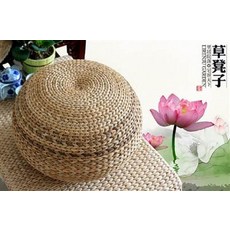DRENJU GARDEN 草編凳子 印尼芭蕉葉手工打造 可承重300斤, 北歐田園創意草編蒲團坐墊矮凳坐凳換鞋凳陽臺飄窗地板坐凳坐墊