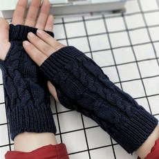 꽈배기 니트 핸드워머 네이비 겨울장갑 손토시 han8821im