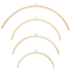 반원형 나무 바람차임 이동식 걸이 프레임 4종 세트, 1개