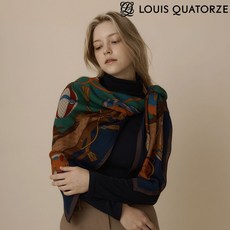 [백화점 정품] 25FW 루이까또즈 LOUIS QUATORZE (1CS7GR) 울 큰사각 스카프 파로스 그린