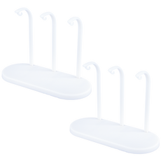 키링 거치대 러버마스코트 굿즈 진열대 캡슐토이 가챠 피규어 스탠드 [최애행거], 트리플_화이트 2개, 2개