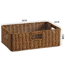 통기성 북유럽 옷 빨래통 대용량 거실 수납 바구니 홈인테리어 잡동사니 니트 짜임, 다크브라운38x26x13cm3구