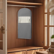 羽絨服壓縮掛式透明防塵罩 衣櫃衣物收納袋 可視壓縮防塵袋 西服套, 1個, 1個裝