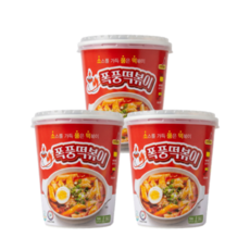 폭풍 컵떡볶이 구멍쌀떡, 3개, 175g