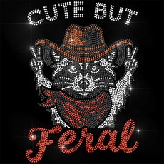 1개 유리 핫픽스 라인스톤 다리미 부착형 아플리케 의상 액세서리 (옷 가방 바지용) 너구리 모양 297x210mm, 혼합색