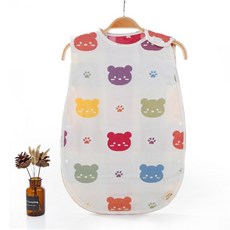 愛兒寶 六層紗布睡袋 嬰兒防踢被 透氣吸汗四層泡泡紗背心式蘑菇寶寶睡袋