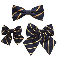 리본타이 자동넥타이 유아 아동 주니어 성인 합창단 사진촬영 행사 리본타이 네이비 골드라인 리본