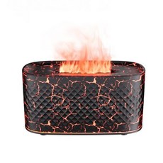 LED Flame Humidifier with Essential Oil Diffuser 7-Color Night Light 2 Spray Modes USB Powered, 화산
