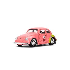 자다토이즈 네모바지 스폰지밥 패트릭 스타 1959 폭스바겐 비틀 - 다이캐스트 차량 장난감 토이 132 디테일한 외관 크롬 액센트 할리우드 라이드 시리즈 핑크/그린, 자다토이즈 네모바지 스폰지밥 패트릭 스타 1959 폭스