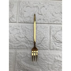東昇瓷器餐具 食品級不鏽鋼鍍鈦金大餐叉, 1個, 小叉長13.5cm