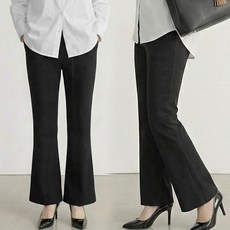 [A.I.P] 여성 세미 부츠컷 슬랙스 밴딩 팬츠 구김적은 스판 빅사이즈 국내생산 봄 가을 바지 66 77 88 키작녀 바지