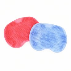 담아보리 발세척 실리콘 브러쉬 풋브러쉬 세척매트, 블루