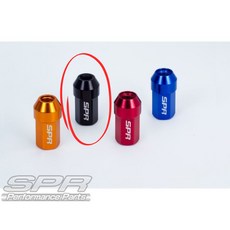 捷威 台灣製造 輪框螺絲 螺帽 SPR 輕量化加長六角螺帽 開孔 輕量化 螺帽 六角 7075鋁合金, 1個, 黑色