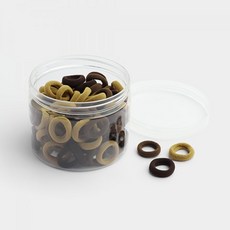 패션스타트 컬러 링 보빈 클램프 SET브라운(케이스형) 100개입, 1개, 브라운