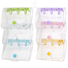 찐샵몰 바인더다이어리 투명 미니 케이스 미니다이어리, 퍼플