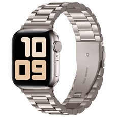 사라밴드 애플워치 호환 모던 어반 메탈 스트랩, 42/44/45/46/49mm, 스타라이트, 1개