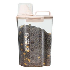 나마스펫 애견 밀폐 사료 보관통, 베이지, 2.5L, 1개