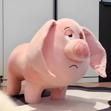귀여운 돼지인형 씽씽이 동물 씽씽카, 1개, 바퀴 X 의자 ver.
