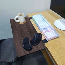 책상연장선반 책상확장 키보드 거치대 받침 보조 데스크 테이블 테이블, 1개, 다크브라운(미니)