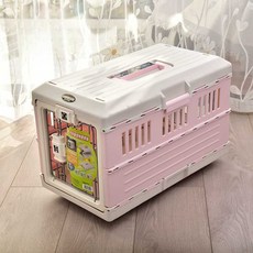 접이식 켄넬 강아지 이동가방 이동장 고양이 핑크 A, 블랙 A