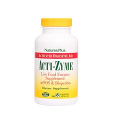 Natures Plus Acti-Zyme 低過敏素食膠囊無麩質, 1個, 180 件