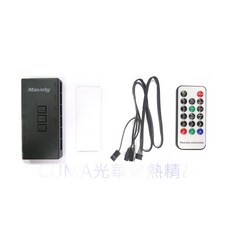 松聖 ARGB & PWM HUB 6埠 遙控器 散熱風扇集線器 ARGB燈效 PWM溫控, 1個