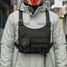 토도판다 바이크 배달 반사 조끼, 블랙