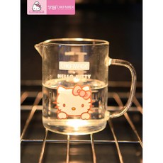 Chefmade學廚 KT7080 Hello Kitty 凱蒂貓加厚玻璃量杯 耐高溫 精準刻度 烘焙廚房必備, 1個