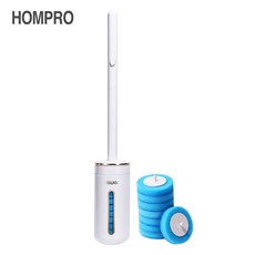 홈프로 KC인증 일회용 변기 크리너 청소 클리너 화장실 변기솔, 화이트, 1세트