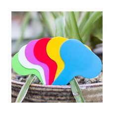 화분팻말 식물 표지 나무 스티커 원예 태그 유니크 마크 이름 표시 아이템 원형 플랜 터, 엘로우 DC003713