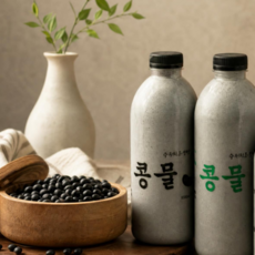 국산콩 콩물 영양가득 진한 콩국물 국내산 콩 100% 콩국수 국산 서리태콩물, 1L, 1개