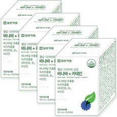 일양약품 혈당 다이어트 건강 바나바 + 카테킨 바나바잎추출물 녹차추출물 비타민B1 B2 비오틴, 4개, 60정