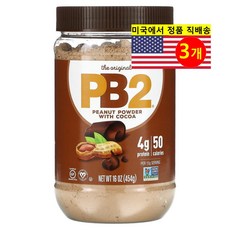 PB10 Foods 베이킹 재료 프리미엄 코코아 땅콩 버터 파우더 453g 1개, 3개