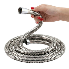 국산 KC인증 시그니처 황동 스테인리스 샤워줄 꼬임방지, 샤이닝 실버, 2m