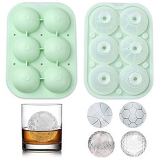Airssory SPORT 스포츠 BALL 볼 테마 아이스 실리콘 몰드 1팩 유연한 실리콘 13.5x19.3x3.7cm 음료 파티 및 여름 쿨링용 236815, Airssory SPORT 스포츠 BALL 볼 테마 아