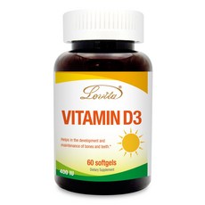 Lovita 維生素D3 膠囊 促進鈣吸收, 1個, 60顆