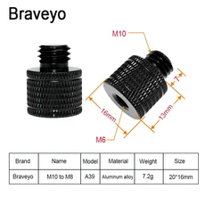 변환 나사 1/4 ~ M4 M5 M6 M8 M10 인치 프로젝터 브래킷 어댑터 Dslr 카메라 삼각대 볼 헤드 용 사진 액세, 14 A39 1PC