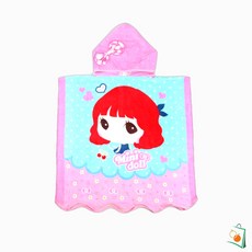 OS 여아목욕가운 아기후드타월 아동비치가운 후드비치타올