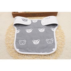 愛兒寶背巾口水巾 腰凳前墊 肩帶口水巾 親膚柔軟 多功能設計 方便清洗, 1個, B款前墊灰熊頭, 粉色