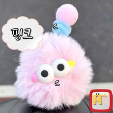 알탱고 귀여운 [댕기먼지] 인형 헬멧 부착형 레포츠용 선물용, 핑크