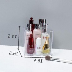 투명 마스크팩 수납 케이스 화장대 틈새 화장품 보관함 정리함, 1개