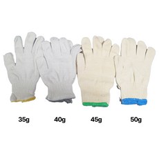면장갑 (100켤레) 35g 40g 45g 50g 55g 60g, 35g (100켤례)